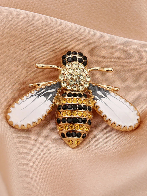 1 broche de abeja con perlas de imitación personalizadas para mujer, ideal para citas al aire libre, fiestas y festivales