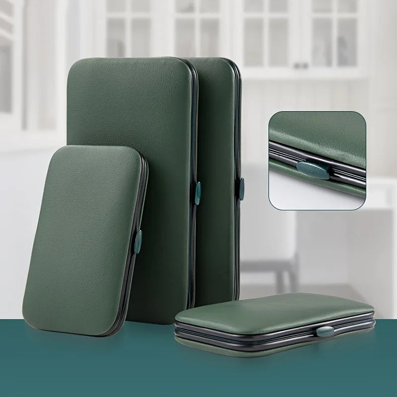 Kit profesional para el cuidado de las uñas de 7/10/12/18 piezas, juego de manicura y pedicura de acero inoxidable, juego de cortaúñas con estuche de viaje