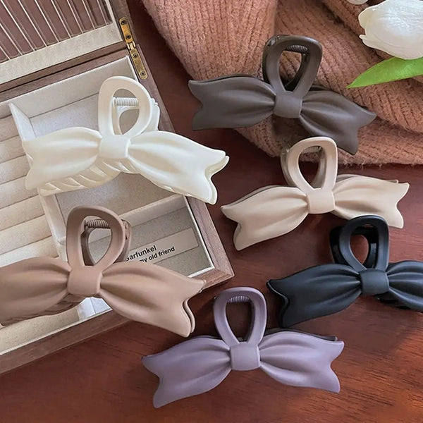 Pinza para el pelo con lazo de 12,5 cm, estilo minimalista, estilo coreano de alta gama, con lazo y tiburón, accesorios exquisitos para el cabello.