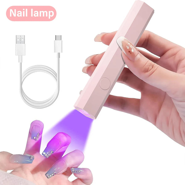 Convenient Handheld Mini UV Light Cure Nails Lamp for Gel Nails LED Nail Lamp for Gel Polish Manicure Nail Dryer for Fast Curing